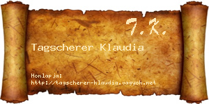 Tagscherer Klaudia névjegykártya