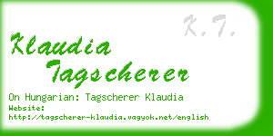 klaudia tagscherer business card